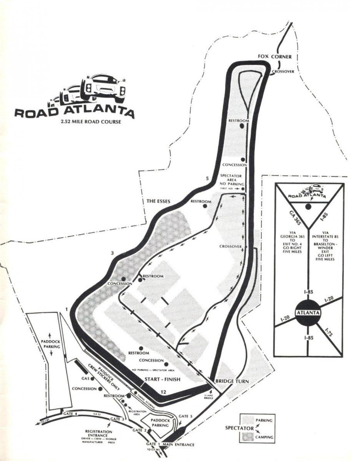 carte de circuit de road Atlanta