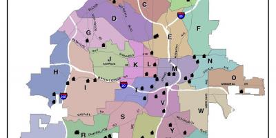 La carte de Atlanta zone de la carte