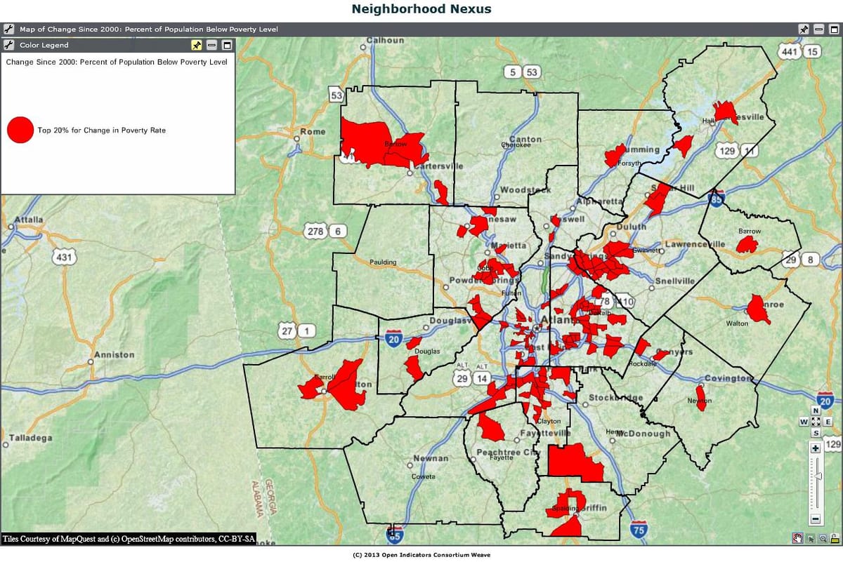 carte de la criminalité Atlanta