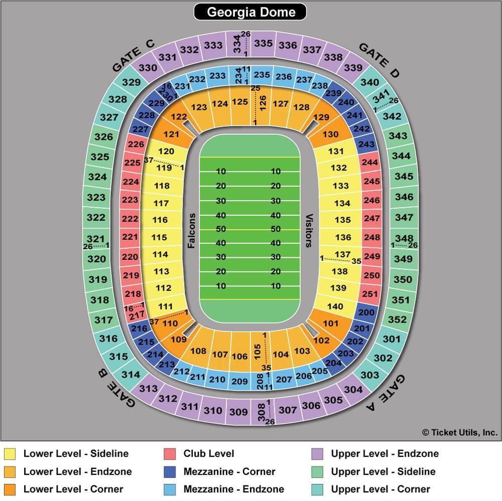 Falcons d'Atlanta stadium carte