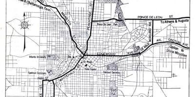 La carte de Atlanta, en Géorgie
