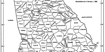 L'état de la géorgie carte