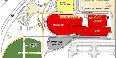 Atlanta Hartsfield carte de stationnement de l'aéroport