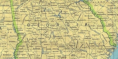 Carte de la Géorgie villes