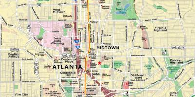 La carte de Atlanta