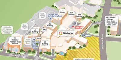 L'hôpital de piémont carte