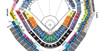 Braves sièges de stade de carte